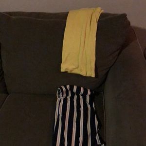 Wide legged pull up pants with tank